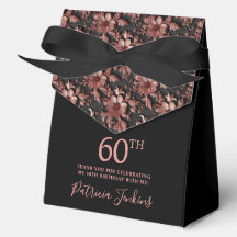 60. Geburtstag Rose Gold Floral Danke
