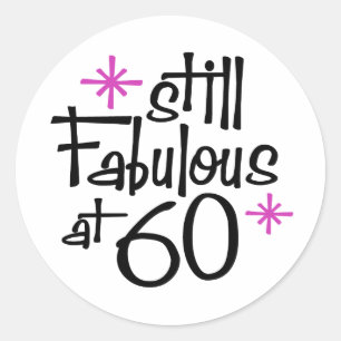 60. Geburtstag Runder Aufkleber