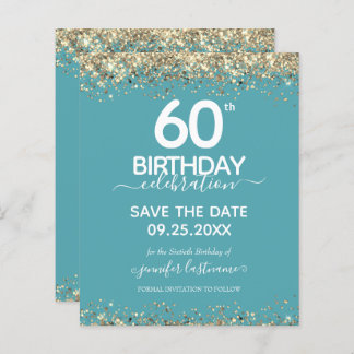 60. Geburtstag Save the Date Einladung