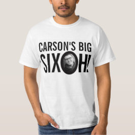 60. Geburtstag Sechs-individuelle Name-Foto Schwar T-Shirt