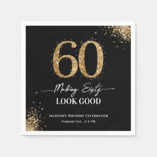60. Geburtstag sieht gut aus Geburtstagsservietten Serviette