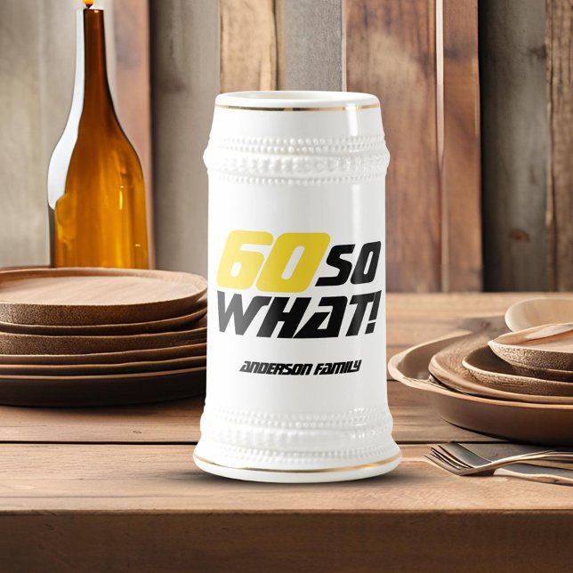 60. Geburtstag So was Persönliches Motivierend Fun Bierglas (Von Creator hochgeladen)