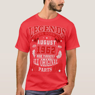 60. Geburtstag T-Shirt Legends Geboren im August 1