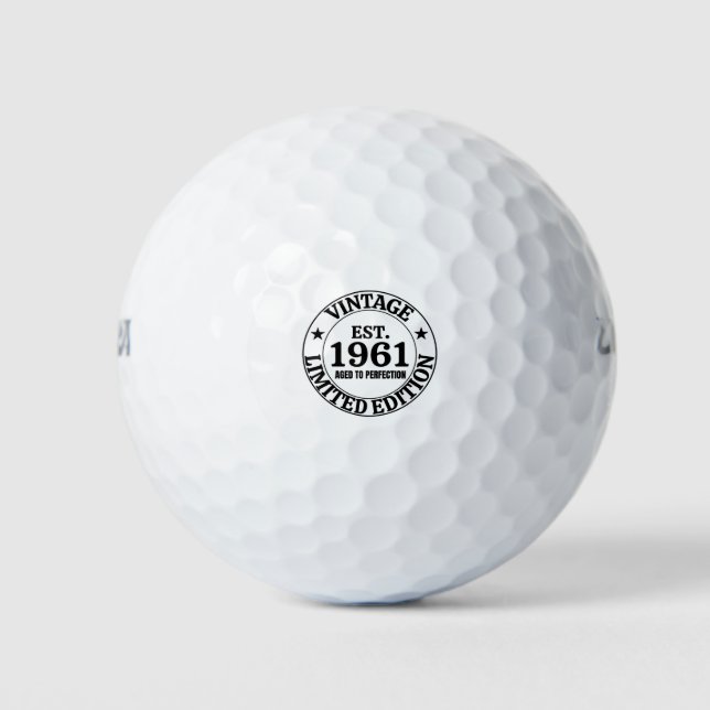 60. Geburtstag Vintag 1961 Golfball (Vorderseite)