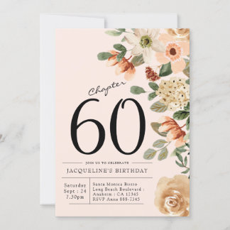 60. Geburtstag Vintag Einladung