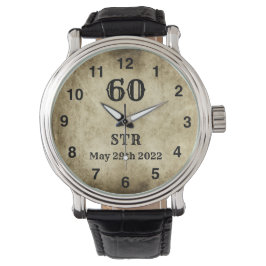 60. Geburtstag Vintage Initialen Sehen Armbanduhr