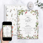 60. Geburtstag Winter Wildblume Berry Wassercolor Einladung<br><div class="desc">Feiern Sie einen 60. Geburtstag im Stil mit dieser atemberaubenden 60. Geburtstag Winter Wildblume Berry Watercolor Einladung! Mit seinem eleganten Rahmen aus wunderschöner naturfarbener Wildblume und roten Beeren bietet es den idealen Rahmen, um diesen besondere Anlass zu ehren. Darüber hinaus können Sie die Einladung mit persönlichen Daten, die in modernen...</div>