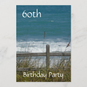 60. Geburtstags-Feier-Ozean/Frau Einladung