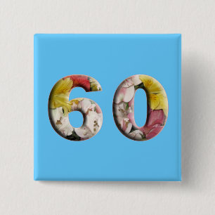 60. Geburtstags-Jahrestag 60 Jahre Button
