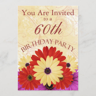 60. Geburtstags-Party-personalisierte Einladung