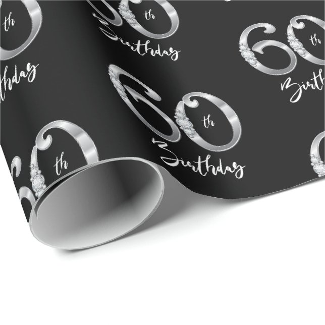 60. Geburtstagsblatt Geschenkpapier (Rolleneckpunkt)