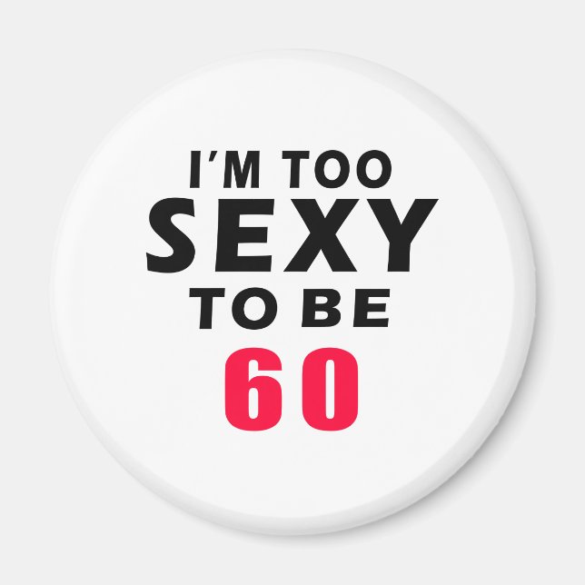 60 Geburtstagsdesigns Magnet (Vorne)