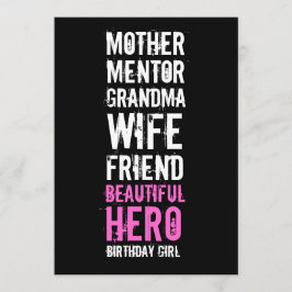 60. Geburtstagseinladung - Mama Schöner Held Einladung