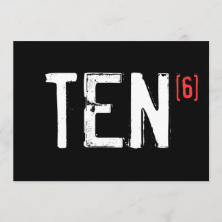 60. Geburtstagseinladung - Zehn bis Sechste Einladung