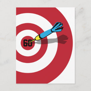 60. Geburtstagseinladungen - Zielbullseye Einladung