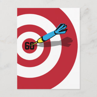60. Geburtstagseinladungen - Zielbullseye Einladung
