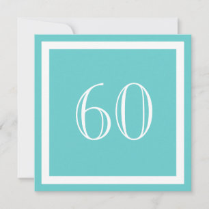 60. Geburtstagsfeier - Aqua Einladung