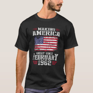 60. Geburtstagsgeschenk Amerika seit Februar großa T-Shirt