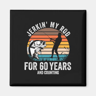 60. Geburtstagsgeschenk für Fischer Männer Funny F Magnet