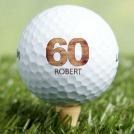 60. Geburtstagsgolfbälle 60 Jahre Golferholzgesche Golfball