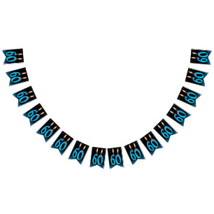 60. Geburtstagskandale mit Augäpfeln Wimpelkette