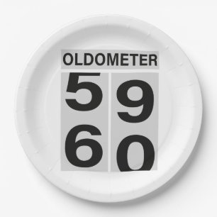 60. GeburtstagskolDOMETER Pappteller