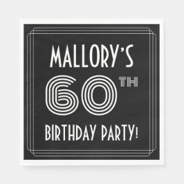 60. Geburtstagsparty: Art-Déco-Stil + Individuelle Serviette