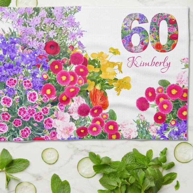 60. Geburtstagsparty Blumenstrauß Küchentücher (Von Creator hochgeladen)