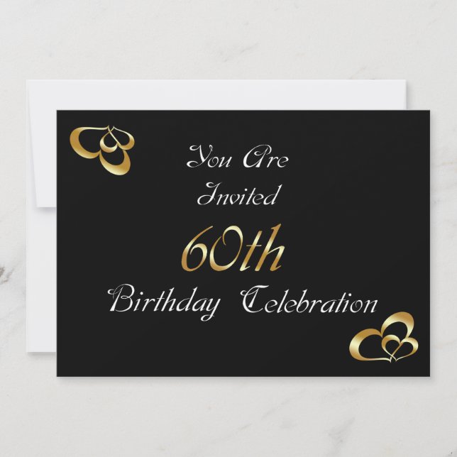 60. Geburtstagsparty Einladung (Vorderseite)