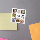 60. Geburtstagsparty Foto Collage Typ Magnet<br><div class="desc">Ein Magnet für eine 60. Geburtstagsfeier für einen Typ,  der sein Leben mit einer Collage von 8 eigenen Fotos feiert. Vorlagen für 60 Jahre und ein Datum. Geburtsdatum oder Geburtsdatum des Party. Schwarze Buchstaben. Weißer Hintergrund. Ideal als Gastgeschenk,  wahrheitsgetreu oder als Save the Date Erinnerung für Ihre Gäste.</div>