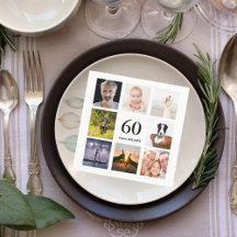 60. Geburtstagsparty Foto Collage Typ