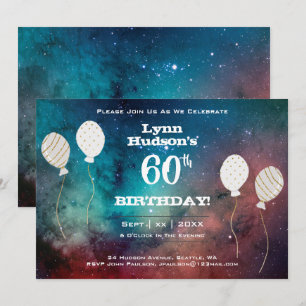 60. Geburtstagsparty mit Namen Einladung