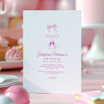 60. Geburtstagsparty Pink Whimsical Dainty Doodle Einladung<br><div class="desc">Whimsical,  von Hand gezeichnet Doodle 60. Geburtstag Einladung. Ein dünner Bogen,  ein Glas Wein und ein botanischer Kragen prägen den einfachen Text. Diese rosa Einladung ist modern und minimalistisch und ist sehr auf Trend für den Frühjahr und Sommer 2025.</div>