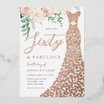 60. Geburtstagsparty Real Rose Goldene Foil Einlad Folieneinladung<br><div class="desc">60. Geburtstagsparty Real Rose Gold Einladung Sixty & Fabulous Sehen Sie andere Einladungen in unserem Nest und Nest Store</div>
