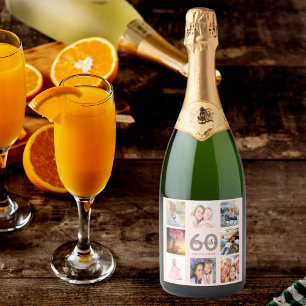 60. Geburtstagsparty Rose Gold-Foto Collage