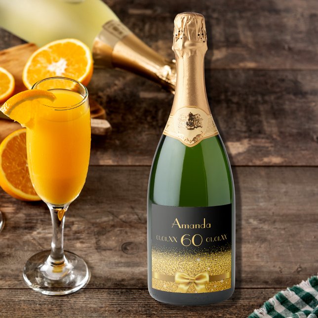 60. Geburtstagsparty schwarzes Gold Name Chic (Von Creator hochgeladen)