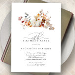 60. Geburtstagsparty White Pumpkin Fall Blume Einladung<br><div class="desc">Modernes und elegantes weißes Kürbis und Herbst Blume Blumendesign. Die weiche Aquarellpalette ist eine raffinierte Mischung aus weichem Rosa und dunkelgoldgelb und braun. Die Herbstlaube umgeben den weißen Kürbis für ein spezielles Herbstdisplay. Ideal für Ihre Geburtstagsfeier im Herbst.</div>