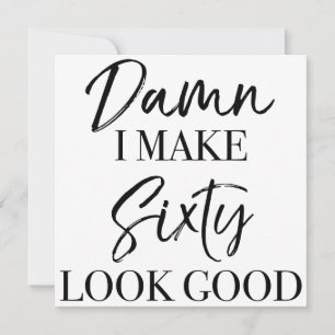 60. Geburtstagsstärke Karte