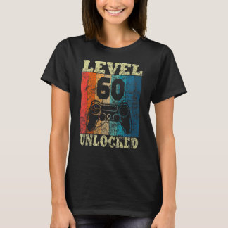 60. Geburtstagsstufe Vintag für Gamer T-Shirt