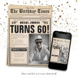 60. Geburtstagszeitung Cover Spaß Custom Foto Einladung<br><div class="desc">60. Geburtstagszeitung Cover Spaß Custom Foto Einladung. Ein cooles und humorvolles Geburtstags-Einladungs-Design,  das wie eine Vintage Zeitung aussieht! Es ist individuell anpassbar und kann für jedes Alter Geburtstagsparty verwendet werden! Benötigen Sie Hilfe mit dieser Designvorlage? Kontaktieren Sie das Design,  indem Sie auf den 'Nachricht'-Button unten klicken.</div>