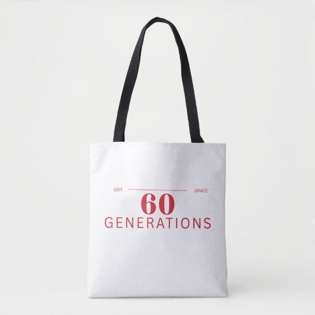 60 Generationen von Grit & Grace Tasche (Vorderseite)