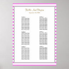 60 Gerahmte Hochzeitskizze in Rosa/Weiß Poster