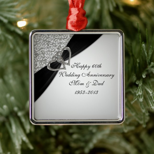 60. Hochzeitsfeier Ornament Aus Metall (Baum)