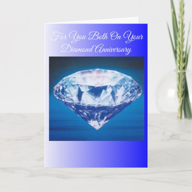 60. Hochzeitskarte Diamond Karte (Vorderseite)