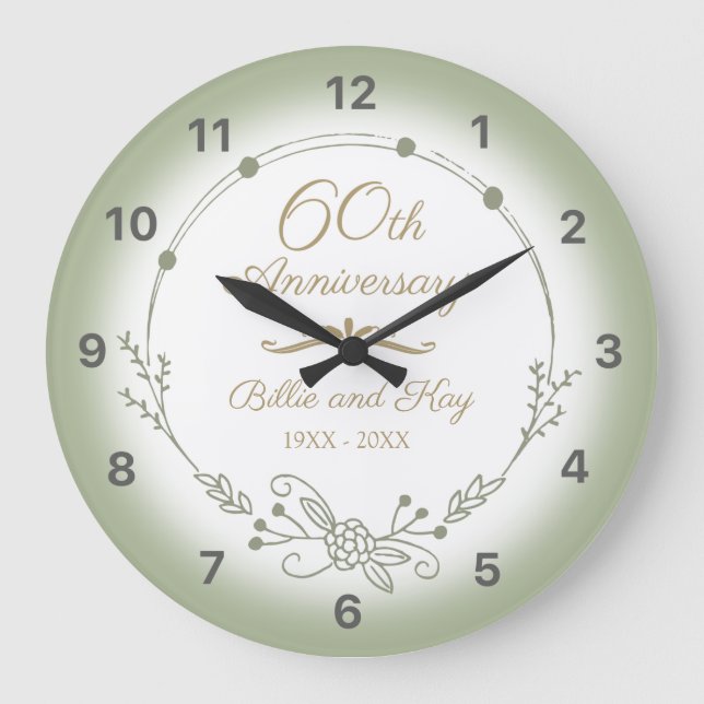 60. Hochzeitsszenario Große Wanduhr (Vorderseite)