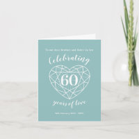 60. Hochzeitstag 60 Jahre Liebe-Karte