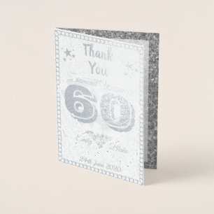 60. Hochzeitstag Dankeschön Karten