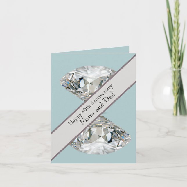 60. Hochzeitstag Diamond Karte (Vorderseite)