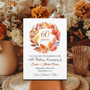 60. Hochzeitstag Elegant Fall Flora Save The Date
