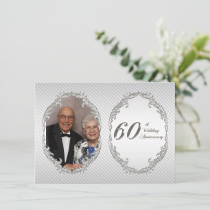 60. Hochzeitstag Foto-Einladungskarte Einladung
